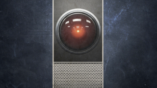 Vintage advertisements for HAL 9000 and the Orion III space plane